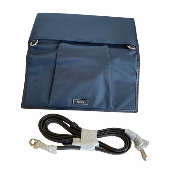 Tumi Zoe Convertible Phone Crossbody Bag/Clutch, Navy Blue Nylon - Picture 9 of 13